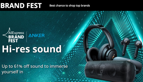 Anker Brand Festival on AliExpress – Up to 61% OFF on electronics