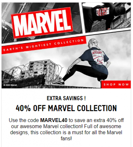 Promo Code Zavvi 40% OFF Marvel Collection
