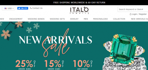 Italo Jewelry Discount Coupon 10% OFF
